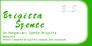 brigitta szente business card